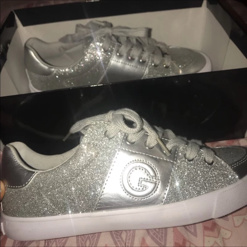 G by GUESS. Sparkly Glitter tennis shoes NWT